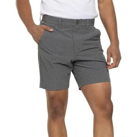 Free Fly Hybrid Shorts Mens Size 32 Dark Gray Chino Performance Stretch Golf 7" - Picture 1 of 12